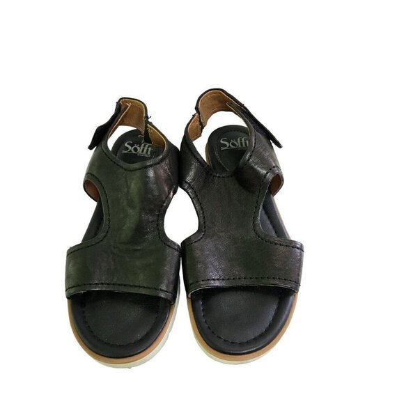 Sofft Black Leather Comfort Sandals Size 7M - Picture 3 of 7